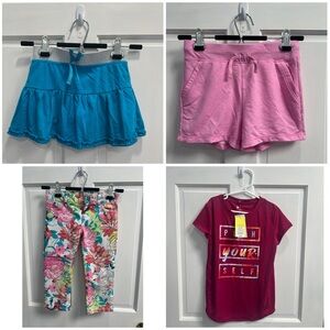 GIRLS Lot Of 4 Summer Clothes Size 7/8 Different Brands/Materials Pre Loved